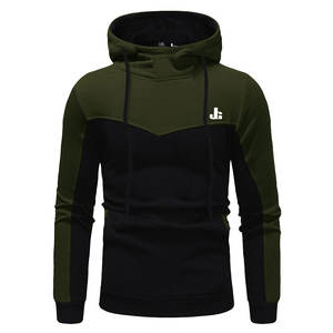 Nuevo diseño de moda su propio logotipo invierno hombres con capucha sólido ecológico 100% algodón chándal con Jersey - Product Image 2