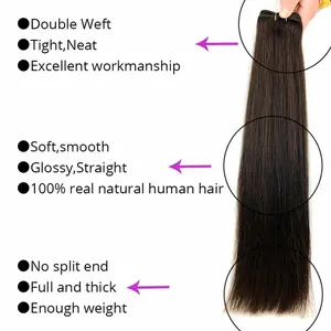 Paquetes de cabello humano virgen Extensiones de cabello crudo alineadas con cutícula superior de extremo completo Proveedores verificados - Product Image 6