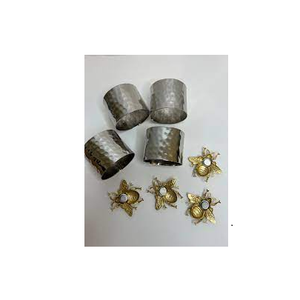 Anneaux de serviette en aluminium porte-serviette en or Table pour mariage Table à manger fêtes de tous les jours et artisanat naturel - Product Image 2