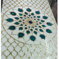 Revêtement de sol en marbre avec incrustation de pierre écologique Pietra Dura pour une décoration intérieure durable et élégante
