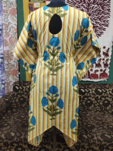 Vestido de caftán de algodón Floral de talla libre, ropa de playa informal para mamás, ropa de dormir, vestido de vacaciones, opciones de talla grande disponibles - Product Image 3