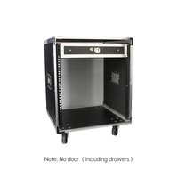 Flight case pliable en aluminium 12U avec tiroir 3U pour équipement audio, vidéo et éclairage professionnel