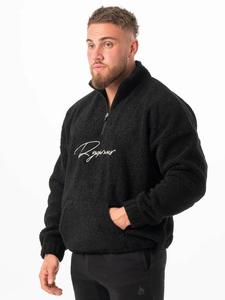 Sweat-shirts noirs personnalisés, hiver, haute qualité, surdimensionnés, 100% coton, à capuche, pour hommes - Product Image 5