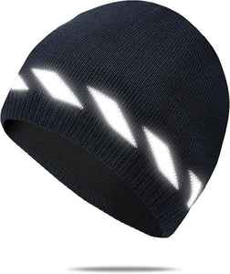 Mùa đông sọ cap Beanie với phản chiếu <span class=keywords><strong>3D</strong></span> thêu dệt kim Bonnet cho nam giới và phụ nữ cho bãi biển ngoài trời hoặc kinh doanh cảnh - Product Image 3