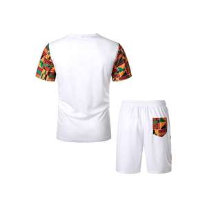 Marque privée OEM Survêtement uni vierge pour homme Survêtement personnalisé avec logo Tenues pour hommes Ensemble short d'été 2 pièces pour garçons - Product Image 2