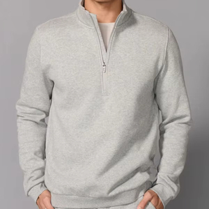 100% Cotton Demand Winter Warm Men Sweatshirt Solid Color Crew Neck <b>Blend</b> Pullover With Customize Logo & Embroidery - Product Image 1