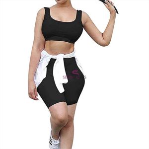 Chándal de 2 piezas para mujer, conjunto de entrenamiento deportivo, pantalones cortos de Yoga - Product Image 6