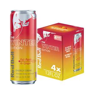 Bebida Energética Red Bull Edición Invierno, Sabor Manzana Fuji y Jengibre, 12 fl. (Venta al Por Mayor, Producto de Alta Calidad y Gran Venta) oz. Lata, paquete de 4 - Product Image 1