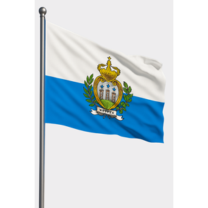 Digital Printing Car <b>Flag</b> with Aluminum <b>Pole</b>-San Marino Outdoor <b>Flag</b> - Product Image 1
