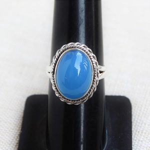 แหวนกว้างพลอยคาลซิโดนีเงินสเตอร์ลิง925ทำด้วยมือเครื่องประดับชั้นดีสำหรับเป็นของขวัญแต่งงานวันเกิด - Product Image 4