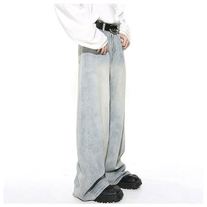 Jeans à jambes larges pour hommes avec un style classique à cinq poches et un jean à jambes larges moderne et surdimensionné pour hommes - Product Image 4