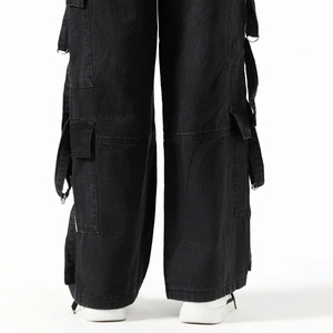 Pantalon cargo de haute qualité pour femmes Pantalon long confortable Service OEM Jeans droit multi-poches Coupe régulière Prix raisonnable - Product Image 6