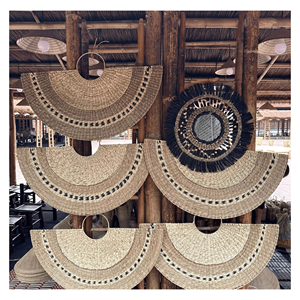 Abanico de Paja de Mar Hecho a Mano, Abanico de Paja de Mar para Festivales de Verano, Recuerdos, Regalos y Refrescante, Origen Vietnam - Product Image 4