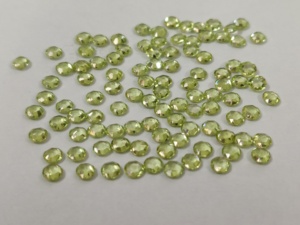 Natural Peridot Round <b>Rose</b> Cut 6mm Faceted - Loose Peridot Round <b>Rose</b> Cut <b>Top</b> Quality - Product Image 3
