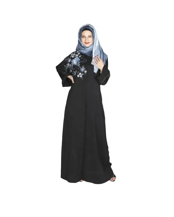 Ultimo Daisy Drill Dubai Style Abaya Modern Causal Turkey Style Abaya front Open Abaya abito modesto musulmano caldo