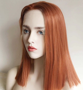 100% perruques de cheveux humains vierges brun gingembre 30 pouces Super Double dessiné Transparent cheveux vietnamiens soyeux vague droite vague profonde - Product Image 1