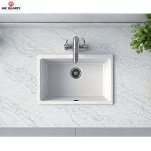 2025 lujo pulido a mano gris onda patrón cuarzo losa Calacatta encimera blanca moderno Hotel cocina isla Bar 3 años - Product Image 2