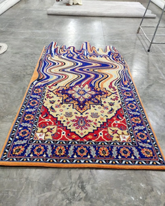 Alfombra Persa Moderna Hecha a Mano 100% Lana Fina, Diseño Fundido, Tamaño Personalizado, Antideslizante, Lavable, para Sala de Estar, Habitación Infantil, Pasillo, Sólida - Product Image 6