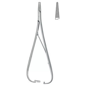 Portaagujas TC Mathieu con punta de carburo de tungsteno y fórceps de acero inoxidable, los mejores instrumentos quirúrgicos dentales manuales - Product Image 2