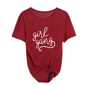 Camisetas de mujer de último estilo en blanco de manga corta de Color sólido de alta calidad/camisetas de mujer de moda con logotipo personalizado - Product Image 4