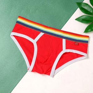 Sous-vêtements sexy pour hommes, caleçons à ceinture arc-en-ciel, caleçons en coton tendance, sous-vêtements respirants pour jeunes, caleçons taille basse pour hommes - Product Image 5