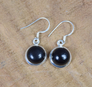 Entrega rápida de moda Chunky Black Onyx 925 Sterling Silver Gemstone Hook Pendientes Diciembre Birthstone Joyería hecha a mano - Product Image 4