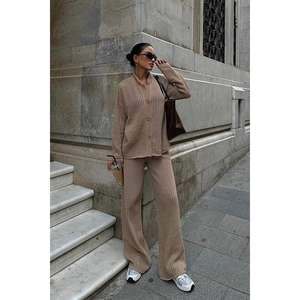 ชุดกางเกงขากว้างเอวสูงถักโครเชต์ Moon Loose รุ่น 9880 กางเกงใส่สบายระบายอากาศได้ดี - Product Image 6