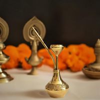 Adiba Home Decor Mini Chicha en Laiton Antique Givré Style Moderne Haute Qualité Écologique Logo Personnalisable 4+ Tuyaux Mariage