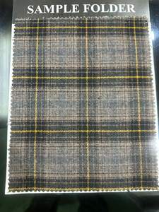 100% Polyester Tweed Fabric in Brown Checks Pattern 350gsm Anti-Pill Premium Quality for Men's and Women's Garments - Product Image 2