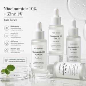 Suero Facial de Niacinamida al 10% y Zinc al 1% de Marca Privada OEM, Suero para el Cuidado de la Piel que Ilumina, Reduce los Poros y Controla la Grasa - Product Image 3