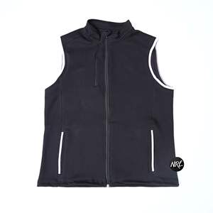 Chaleco con cremallera completa de rendimiento, forro polar personalizado, transpirable, de alta calidad, ligero, a la moda, sin mangas, elegante, chalecos y chalecos para hombres - Product Image 5