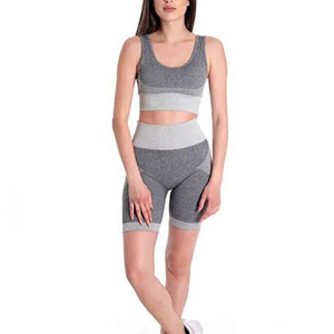Vêtements de Yoga vêtements de sport de haute qualité 2 pièces ensemble femmes vêtements actifs ensembles de Fitness 2025 nouveau Design femmes yoga ensembles courts - Product Image 1