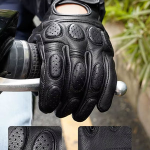Guantes de Motociclismo de Carreras con Logotipo Personalizado 2024, Cuero Genuino, Protección UV, Ligeros, Transpirables, de Seguridad, para Ciclismo al Aire Libre - Product Image 3