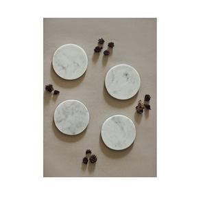 Sous-verre en marbre de 10cm rond blanc/vert/noir sous-verre en marbre de pierre naturelle pour boissons forme ronde - Product Image 2