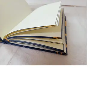 定制棉布手工纸填充日记本，带大理石印刷边缘，适用于书籍活页夹和日记本制造商