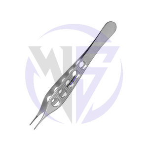 Pinzas de Adson para Cirugía, 4 3/4 Pulgadas, Dentadas, con Mangos Fenestrados, Herramienta de Fabricante Líder, Instrumentos Quirúrgicos de Acero Inoxidable - Product Image 1