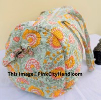 Grands sacs en coton pour le week-end, tissu matelassé, épaule de voyage, réutilisable pour la plage et la nuit, logo couleur personnalisable, fermeture éclair pour femmes