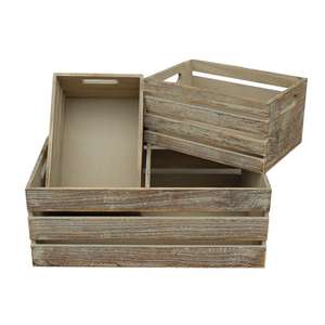 Rangement Madera Abierta con Cajas de Almacenamiento Decorativas Efecto Roble - Product Image 1