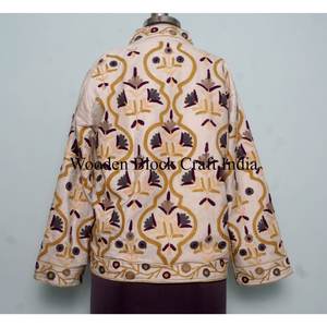 Handmade Multicolor Suzani Embroidered <b>Velvet</b> <b>Jacket</b> for Women Breathable Floral Design Handcrafted Artisan Women's <b>Jacket</b> - Product Image 5
