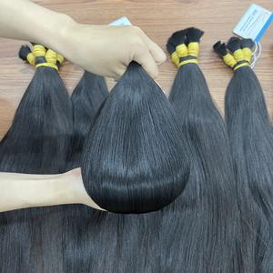 Cabello Humano Remy 100% Natural de Donante Único, Sin Procesar, Venta al Por Mayor de Fábrica, Extensiones de Cabello con Cutícula Alineada, Cabello a Granel para Trenzas - Product Image 2