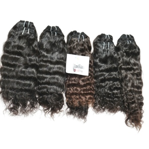 100% Paquetes de cabello humano indio Virgen sin procesar, cutícula alineada, onda profunda recta, cabello sin procesar de alta calidad - Product Image 4