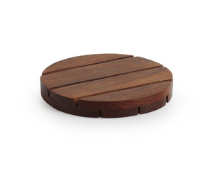 Posavasos de madera de nogal ecológicos de estilo clásico de alta calidad, posavasos cuadrados de 10mm de espesor para bebidas para uso en el hogar, oficina, Hotel - Product Image 1