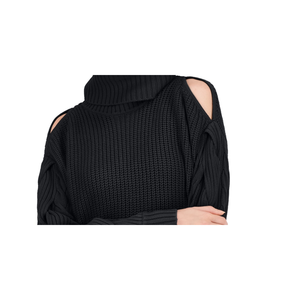 INC International Concepts Maglione da donna con maniche a cavo e spalle scoperte, nero, taglia XS, per l'inverno - Product Image 2