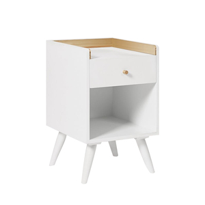 Mesa de Noche de Madera de Teca con un Cajón para Dormitorio, Muebles de Dormitorio de Caoba, Mejor Precio, Venta al por Mayor - Product Image 2