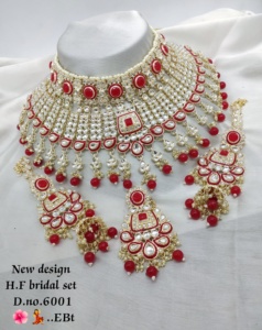 Conjunto de joyas chapadas en oro Kundan tradicional indio y conjunto de collar de cobre para mujeres y niñas accesorios indios joyería Mujer - Product Image 2