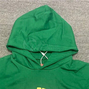 2026 New OEM Streetwear Puff Print Hoodies Cut Edge Customized Puff Printing <b>Green</b> Color Hoodie for <b>Men</b> Made In Pakistan - Product Image 4