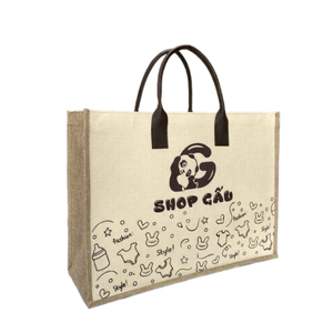 Wholesale Eco-Friendly Foldable Jute <b>Linen</b> Tote <b>Bag</b> Die Cut Handle Zipper Closure Custom Logo Printing Advertising in Viet Nam - Product Image 4