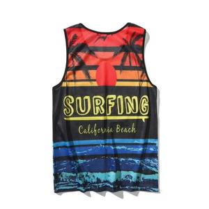 Camiseta sin mangas deportiva sin mangas para hombre, camiseta sin mangas de compresión con transferencia por sublimación, de punto ligero - Product Image 6