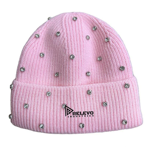 Nuevo Gorro de Punto para Mujer, Gorro de Invierno Suave y Cálido con Adornos de Diamantes para Fiestas, Atuendos Casuales, Regalo, Gorro de Punto con Pedrería Transpirable para Hombre - Product Image 1
