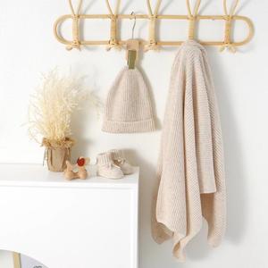 Manta de punto de ganchillo <span class=keywords><strong>para</strong></span> bebé 100% algodón, sombrero, manopla, zapatilla, conjunto de regalo personalizado - Product Image 3